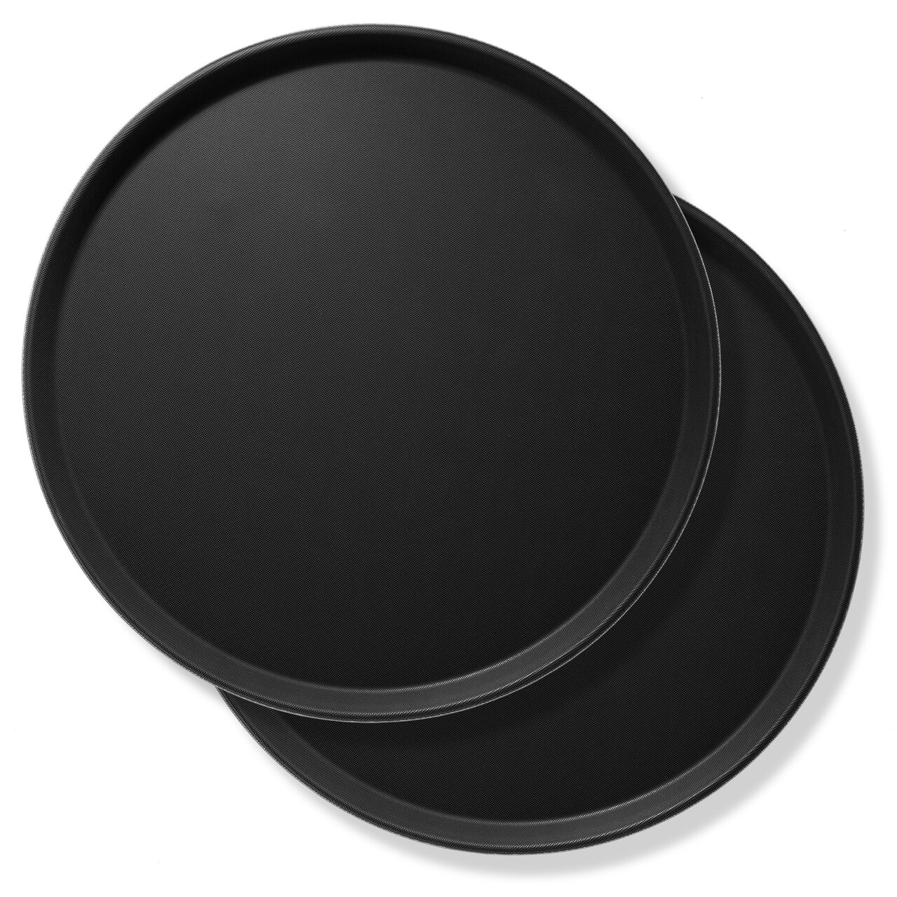 Jubilee Round Restaurant Serving Trays (Set of 2) - NSF Certified Non-Slip Food Service Tray
